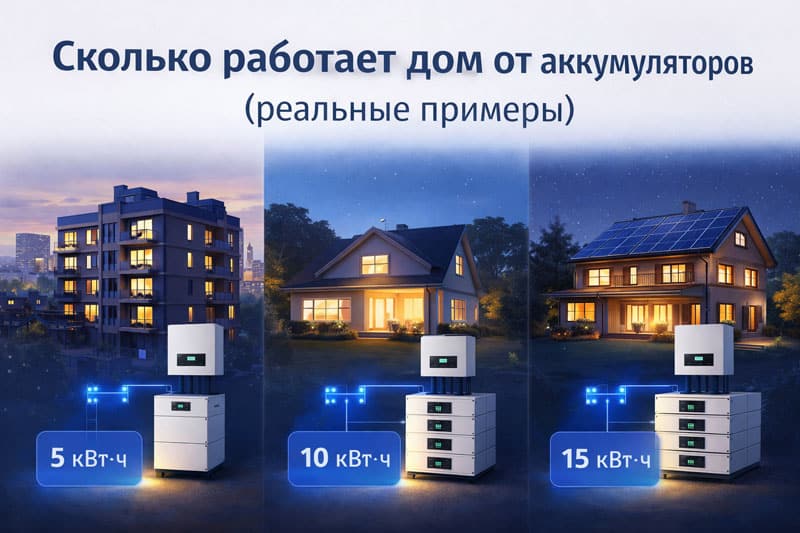 ⚡ Сколько работает дом от аккумуляторов: реальные примеры и расчёты
