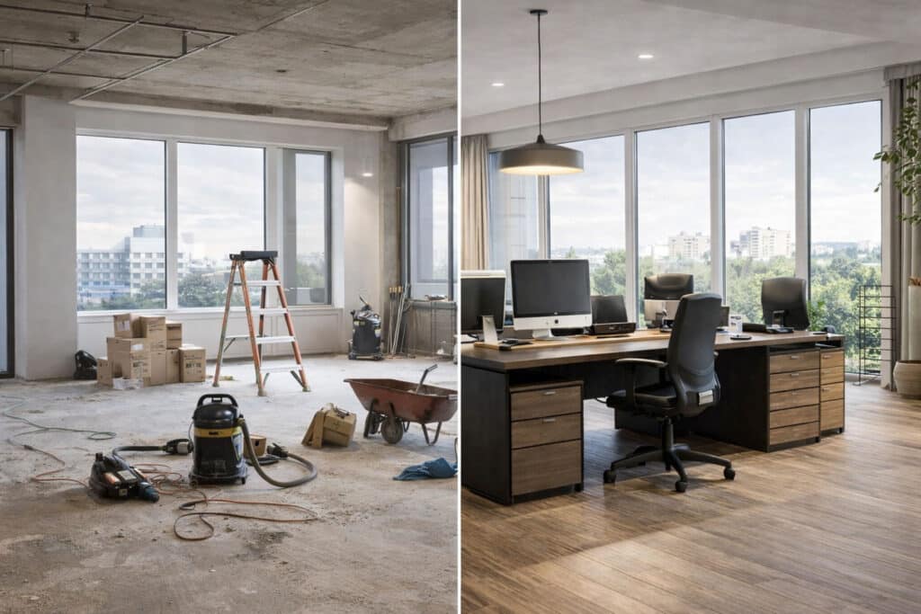 Ремонт офиса под ключ с быстрым запуском